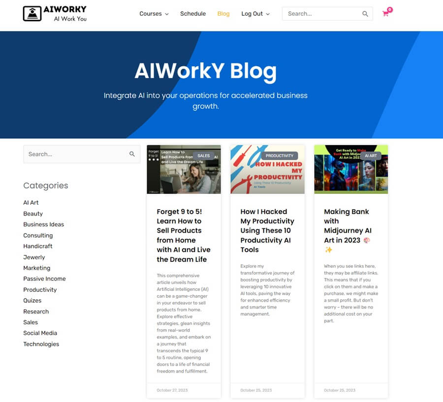 AIWorky online courses